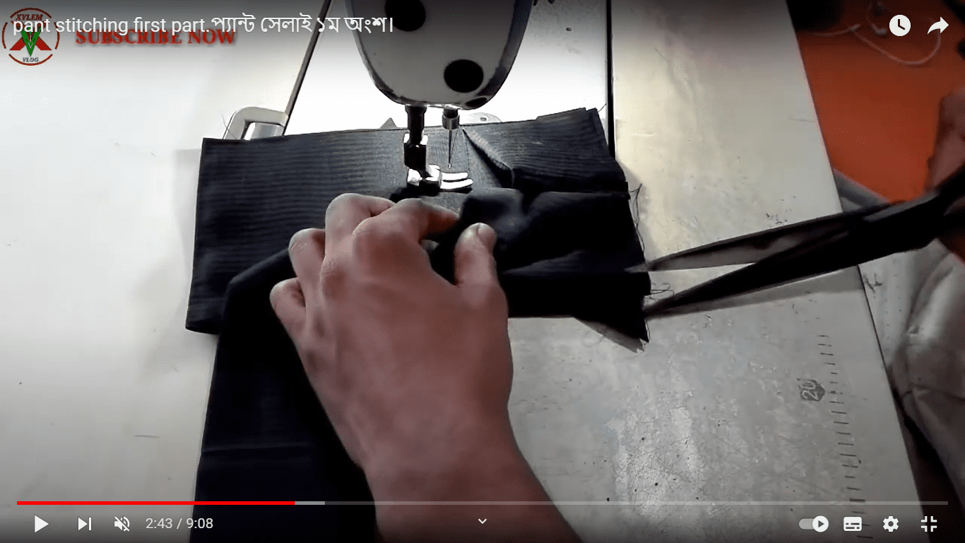 pant stitching first part.প্যান্ট সেলাই ১ম অংশ।