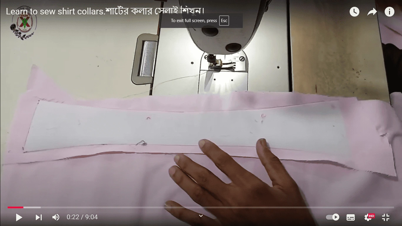 Learn to sew shirt collars || শার্টের কলার সেলাই শিখুন।